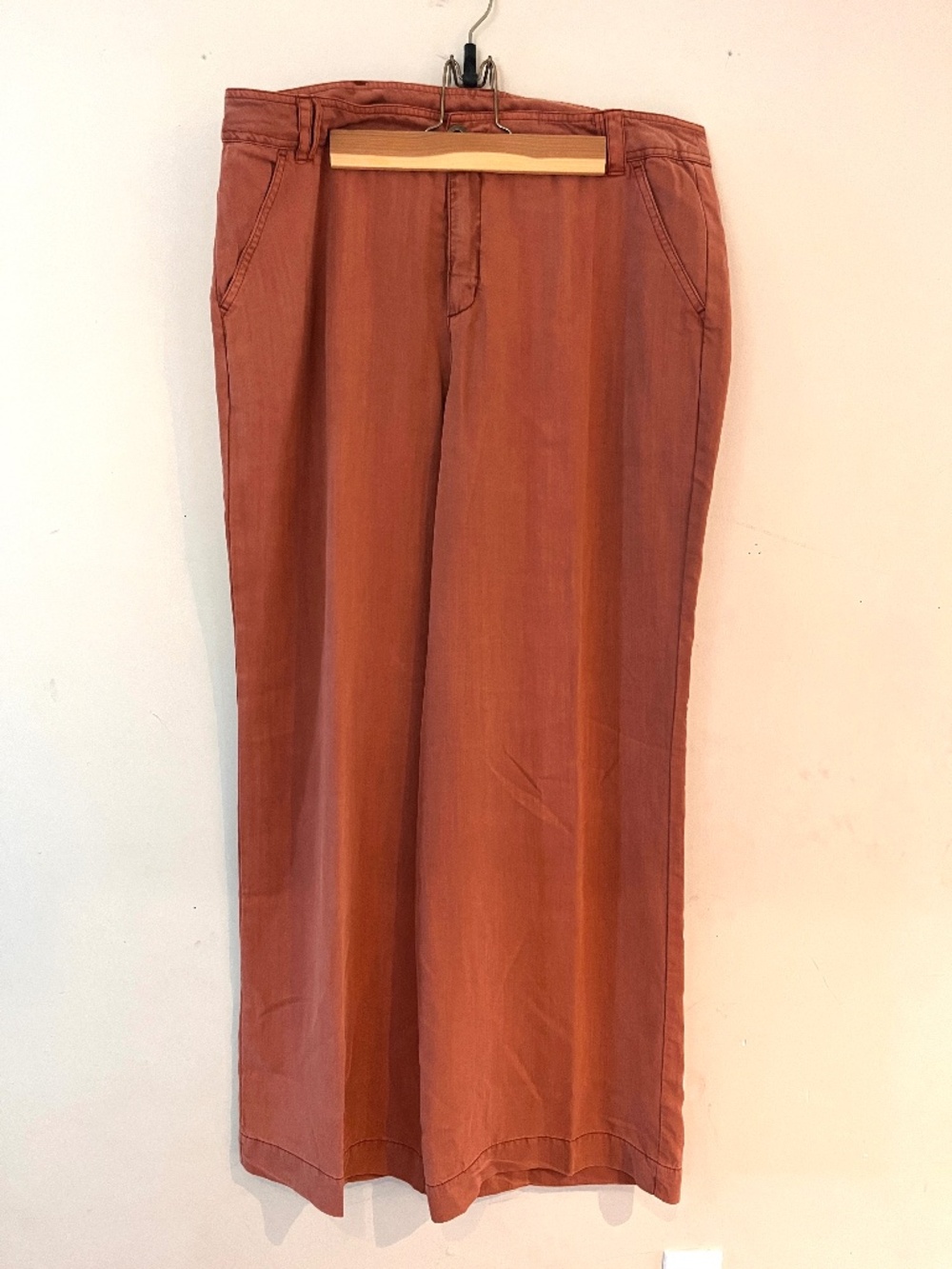 Sundance Wide-leg Terra Cotta Pants,Size 14